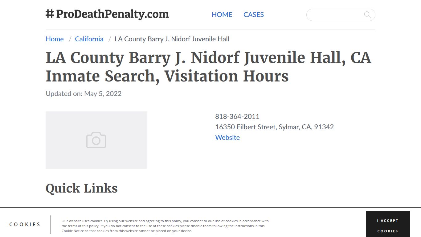 LA County Barry J. Nidorf Juvenile Hall, CA Inmate Search ...